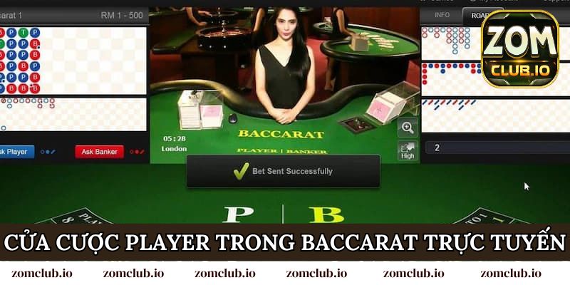 Cửa cược Player trong baccarat trực tuyến
