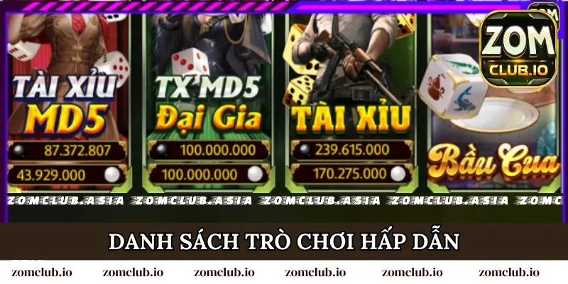 Danh sách trò chơi hấp dẫn Danh sách trò chơi hấp dẫn